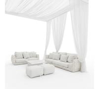 QuivyLivy Paraviti per esterni, con tasca per asta, rete per insetti da patio, tenda per la privacy per pergola, tenda a rete da giardino, tessuto anti-zanzare, traspirante per esterni (2,5 m x 1,8 m