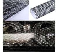 QuivyLivy Pellicola Vinile Nera per Fari Auto Acqua Pellicola Vinile Nera | Perforata per passaggio luce, nera lucida, adatta fari anteriori e posteriori, 106x30cm