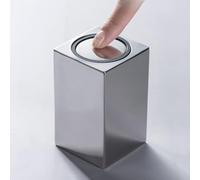 QuivyLivy Porta stuzzicadenti automatico in acciaio inossidabile, dispenser one-touch 304 con coperchio sigillato, contenitore quadrato igienico per casa, ufficio, viaggi, (quadrato)