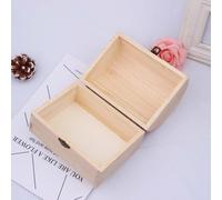 QuivyLivy Scatola portaoggetti in legno di pino con coperchio ad arco incernierato, per ricordi, matrimoni o Natale, disponibile nelle taglie S, M e L (L)