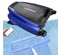 Quixnova Robot Solare Cordless per la Pulizia della Superficie della Piscina, con Controllo Via App e Doppia modalità di Ricarica; Adatto a Tutti i Tipi di Piscina, evitamento degli Ostacoli A