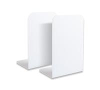 Quixotical 2 Pezzi FermaLibri, Fermalibri Metallo per Mensole Bianco, 21 x 9 x 13.5 cm Fermalibri per libri, Reggi Libri per Antiscivolo, per Scuola, Casa, Ufficio, Biblioteca