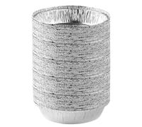 Quixotical 50 Pezzi Alluminio Vaschette Rotonda, Teglie Usa e Getta, Contenitori in Alluminio, per Cuocere, Cuocere a Vapore, Cucinare (7 Pollici)