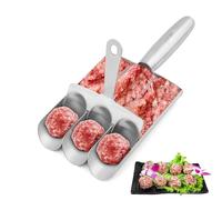 Quixotical Kitchen Polpette Maker, Polpette Maker in Acciaio Inox 3 in 1, Macchina Portatile per Polpette, Creatore di Polpette Antiaderente per Polpette di Carne, Pesce e Gamberi