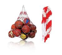 Quixotical Resistente rete per il trasporto di palloni, 1,2 metri, in poliuretano, per calcio, pallavolo, basket, rugby, contiene 10-15 palline