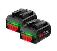 Quixpszto 2 batterie di Ricambio ad Alta capacità da 8,0 Ah, compatibili con Utensili elettrici e Caricabatterie Bosch da 18 V (Modelli: GBA18V60, BAT612, GBA18V40, GBA18V120, GBA18V80)
