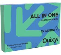 Quixy All In One - Integratore Multivitaminico con 16 Vitamine Essenziali e MSM per Energia, Immunità e Benessere Quotidiano - 15 Capsule Made in Italy