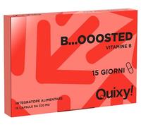 Quixy B...ooosted - Integratore con Vitamine B1, B2, B6, B12, Biotina e Acido Folico per Energia, Stanchezza, Stress, Dieta Vegana e Detox - 15 Capsule Tascabili Made in Italy