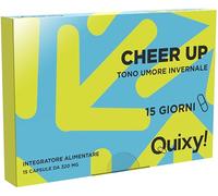 Quixy Cheer UP - Integratore con Griffonia, Rodiola e Vitamine B6-B12 per Tono Umore, Relax e Benessere Mentale Cambi Stagione - 15 Capsule Made in Italy