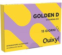 Quixy Golden D - Integratore Ossa e Muscoli con Vitamina D3, K2, Calcio e Vitamina E - Supporto Benessere Osseo, Forza e Stabilità - 15 Capsule Made in Italy