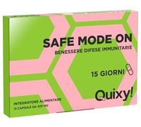 Quixy Safe Mode ON - Integratore Difese Immunitarie con Vitamina C, D, Zinco, Magnesio, Selenio, Rodiola ed Eleuterococco - Energia, Resistenza e Prevenzione - 15 Capsule Made in Italy