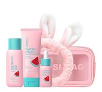 QUIYUM Set Cura Anguria Niacinamide, Set Regalo per la Cura della Pelle da 5 pezzi per donne