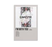 QUJIAOFUMEISUU GROUPLOVE - Poster con scritta "I'm with you" di GROUPLOVE, stampa estetica su tela, 60 x 90 cm, senza cornice, I'm With You di GROUPLOVE