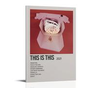 QUJIAOFUMEISUU GROUPLOVE - Poster estetico su tela, stampa artistica da parete, 30 x 45 cm, cornice con scritta "This is this" di GROUPLOVE