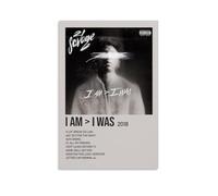 QUJIAOFUMEISUU Poster con scritta "I Am I Was by 21 Savage", stampa artistica da parete estetica, 30 x 45 cm, senza cornice, con scritta in inglese "I am I Was by 21 Savage"