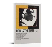 QUJIAOFUMEISUU Poster su tela con stampa artistica da parete "Now Is The Time" di Alanis Morissette, 50 x 75 cm, con cornice, Now Is The Time di Alanis Morissette