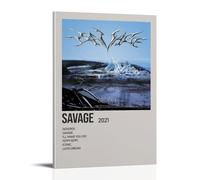 QUJIAOFUMEISUU Stampa artistica da parete con immagine di Savage - The 1st Mini Album di Aespa - Poster estetico su tela, 40 x 60 cm, con cornice Savage - Il primo mini album di Aespa
