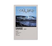 QUJIAOFUMEISUU Stampa artistica da parete con stampa artistica su tela di Savage - The 1st Mini Album di Aespa, 30 x 45 cm, senza cornice, Savage, The 1st Mini Album di Aespa