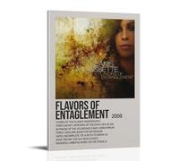 QUJIAOFUMEISUU Stampa artistica da parete estetica su tela con scritta "Flavors Of Entanglement by Alanis Morissette" (20 x 30 cm) con cornice "Flavors Of Entanglement" di Alanis Morissette