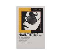 QUJIAOFUMEISUU Stampa artistica da parete estetica su tela con scritta "Now Is The Time" di Alanis Morissette, 40 x 60 cm, senza cornice, Now Is The Time di Alanis Morissette