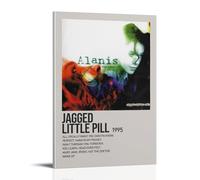 QUJIAOFUMEISUU Stampa artistica da parete estetica su tela Jagged Little Pill di Alanis, 50 x 75 cm, con cornice, motivo: pillola dentellata di Alanis