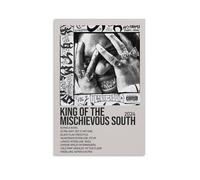 QUJIAOFUMEISUU Stampa artistica da parete estetica su tela, motivo: King of the Mischievous South Vol_ 2 di Denzel Curry, 50 x 75 cm, senza cornice, King of the Mischievous South Vol_ 2 di Denze