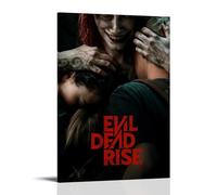 QUJIAOFUMEISUU Stampa artistica da parete su tela, motivo: Evil Dead Rise (60 x 90 cm) con cornice, motivo: Evil Dead Rise