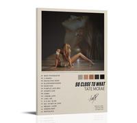 QUJIAOFUMEISUU Tate McRae-So Close To What - Stampa artistica da parete estetica su tela, 30 x 45 cm, motivo: Tate McRae, So Close To What