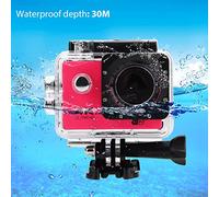 Qukaim 4K Wifi Impermeabile HD Sport Camcorder Alta Definizione con Controller, Rosso, Registrazione Video 4K, Action Camera, Design Compatto