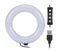 Qukaim ALTSON R8 - Luce LED portatile per riprese, luce di riempimento RGB per fotografia in diretta streaming, 15,2 cm, temperatura a doppio colore 3000-6000 K, mini luce ad anello, formato tascabile