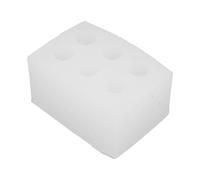 Qukaim Candela in silicone 3D, mini candela a pilastro fai da te, riutilizzabile, lavabile, in silicone, per casa, salone, bianca, morbida, alta 7 cm, design versatile