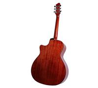 Qukaim Chitarra acustica folk da 104 cm, con chiave inglese e panno per la pulizia, strumento a corda, regalo per principianti e adulti, marrone