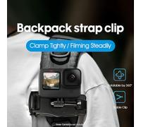 Qukaim Clip per tracolla per fotocamera, a sgancio rapido, girevole a 360°, con adattatore e vite M5, compatibile con Action 3/2, X3/Ace Pro, Hero 8-12