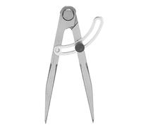 Qukaim Compasso distanziatore ad ala, divisore di misurazione in acciaio inox da 150 mm, strumento conico per marcatura bordi in pelle e calibro del passo delle ali