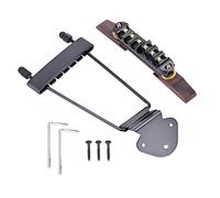 Qukaim Cordiera per ponte, base in palissandro, chiavi a vite per chitarra jazz a 6 corde, oro, ponte per chitarra e cordiera