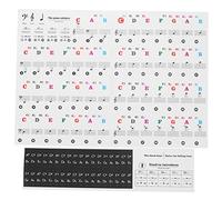 Qukaim Custodia per fisarmonica a 22 tasti e 8 bassi, tracolla regolabile, imbottitura morbida, fondo in gomma antiurto, include adesivo per tasti di pianoforte e notazione