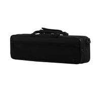 Qukaim Custodia per flauto resistente all'acqua, tessuto Oxford 600D, borsa per flauto portatile ispessita con tracolla regolabile per flauti a 16 fori, custodia per flauto, nero