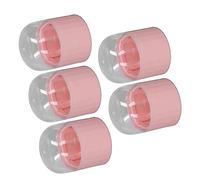 Qukaim Custodia per spugnette da trucco, 5 set antipolvere e traspirante, con supporto per miscelatori di bellezza e trucco, rosa