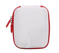 Qukaim Custodia rigida per fotocamera istantanea, in velluto EVA, antiurto, con cordino, per viaggi all'aperto, rossa e bianca, borsa per fotocamera istantanea