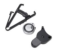Qukaim Fat Caliper, tester per il grasso corporeo, nastro retrattile per misurare la vita, strumento di misurazione BMI, calibro per perdita di peso, design compatto per misurazioni accurate