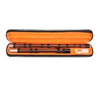 Qukaim Flauto professionale per clarinetto a 8 fori, in ABS trasparente, con asta di pulizia, design portatile, giallo, un pezzo, sacchetto di velluto incluso