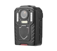 Qukaim Fotocamera 1080P, videocamera indossabile con schermo LCD, visione notturna IR, rilevamento del movimento, memoria integrata da 64 GB per forze dell'ordine, consegna, viaggi personali