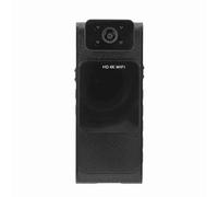 Qukaim Fotocamera indossabile, WiFi 4K HD, obiettivo rotante a 180°, porta a vite da 1/4", 4 luci di visione notturna, telecamera di registrazione video per auto e uso esterno
