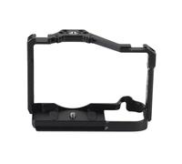 Qukaim Gabbia per fotocamera in metallo, telaio protettivo in lega di alluminio multi-foro di espansione con attacco a slitta fredda per fotocamere Canon EOS R7/R8, nero