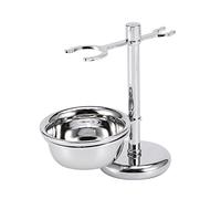 Qukaim Kit da barba da uomo, lussuoso kit da barba, in acciaio inox, pennello e porta rasoio di sicurezza, include una ciotola per sapone, ideale per la toelettatura, design elegante