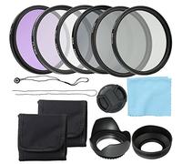 Qukaim Kit di filtri professionali per obiettivo della fotocamera, filtri UV CPL FLD da 58 mm e set Altura Photo ND a densità neutra, impermeabile