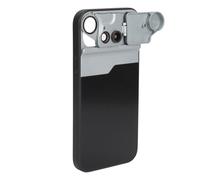 Qukaim Kit obiettivo fotocamera 3 in 1, 10X Macro, CPL, Fish Eye, teleobiettivo, copertura magnetica flip top protettiva per 15 Plus, custodia per telefono multi obiettivo