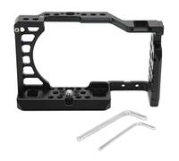 Qukaim Lega di alluminio Camera Cage Rig con Cold Shoe per A6000 A6100 6000 6500, Metallo Camera Cage Parti, Design leggero, Fotografia Accory