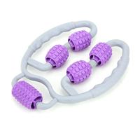 Qukaim Massaggiatore per gambe a 360 gradi, massaggiatore per gambe, massaggio a 360 gradi per muscoli del polpaccio, design portatile, attrezzatura fitness portatile, viola