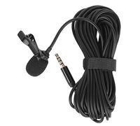 Qukaim Microfono Lavalier a clip con cavo, tipo universale, microfono per interviste e trasmissioni live (MC-LM60), mini microfono a clip per interviste e presentazioni